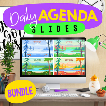 Preview of Daily Schedule Agenda Google™ Slides - Editable Templates - BUNDLE