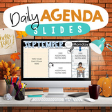 FALL Daily Agenda Google™ Slides - Editable Templates - Sc