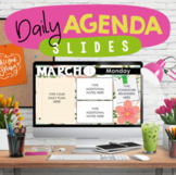 SPRING Daily Agenda Google™ Slides & PowerPoint - Editable