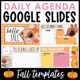 Daily Agenda Google Slides - Fall Templates