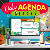 Daily Agenda Google™ Slides & PowerPoint - Editable - SUBJ
