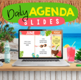 Daily Agenda Google™ Slides & PowerPoint - Editable - SUMM