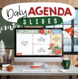 WINTER Daily Agenda Google™ Slides & PowerPoint - Editable