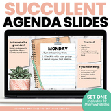 Daily Agenda Google Slides | SUCCULENT