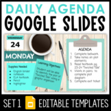 Daily Agenda Google Slides - Set 1 | Editable Agenda Templates