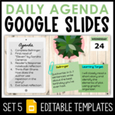 Daily Agenda Google Slides - Set 5 | Distance Learning