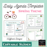 Daily Agenda Google Slides | Spring Theme | Editable | Dis