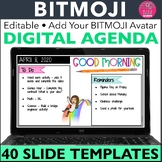 Daily Agenda Google Slides Template BITMOJI Editable Daily