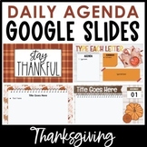 Daily Agenda Google Slides - Thanksgiving Templates
