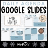 Daily Agenda Google Slides - Winter Templates