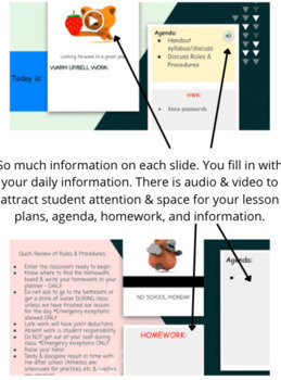 Preview of Daily Agenda & Lesson Plan - Create your own bell ringer & daily lesson plan 