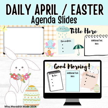 Preview of Daily Agenda Morning Slides | April, Easter