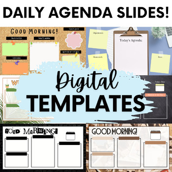 Preview of Daily Agenda Slide, Daily Agenda Template, Digital Daily Agenda, Morning Meeting