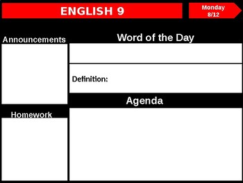 Preview of Daily Agenda Slide Template