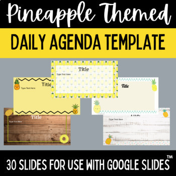 Preview of Daily Agenda Slide Template | Pineapple | for Google Slides™  