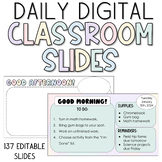 Daily Agenda Slide Templates | Digital Editable Morning Sl