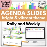 Daily Agenda Slides - Bright and Vibrant Theme (Classroom 