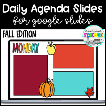 Preview of Daily Agenda Slides | Fall