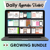 Daily Agenda Slides | Google Slides Bundle | Template for 