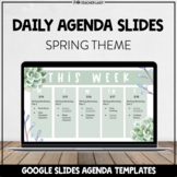 Daily Agenda Slides - Google Slides Templates #18 - SPRING THEME