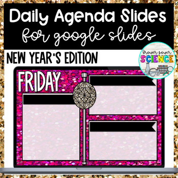Preview of Daily Agenda Slides | New Year's