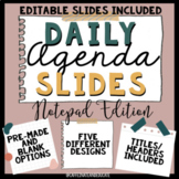 Daily Agenda Slides: Notepad Edition