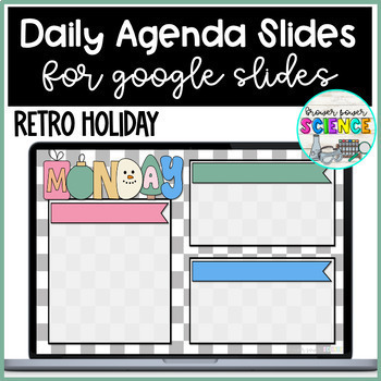 Preview of Daily Agenda Slides | Retro Holiday