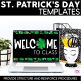 Daily Agenda Slides | St. Patrick's Day | Google Classroom