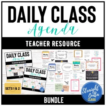 Preview of Daily Agenda Slides Templates BUNDLE | Back to School | Google Classroom