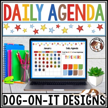 Preview of Daily Agenda and Calendars Templates Google Slides