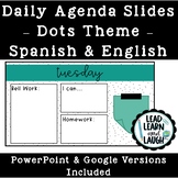 Daily Agenda Slides in Spanish & English - Distance Learning