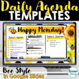 Daily Agenda Template | Daily Schedule Google Slides BEE T