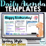Daily Agenda Template | Daily Schedule Google Slides SPRING THEME