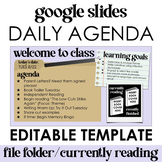 Daily Agenda Template - Google Slides - File Folder/Curren
