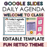 Daily Agenda Template - Google Slides - Fun Retro Colors Theme