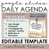 Daily Agenda Template - Google Slides - Neutral Boho Theme