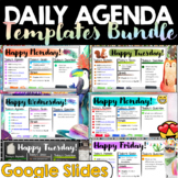 Daily Agenda Google Slides Templates BUNDLE | Daily Schedule EDITABLE Visual