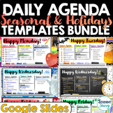 Daily Agenda Templates BUNDLE Daily Schedule Spring Summer