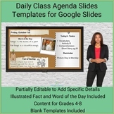 Daily Agenda Templates for Google Slides Word and Fact of the Day