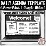Daily Agenda and Assignments Slides Template - Farmhouse R