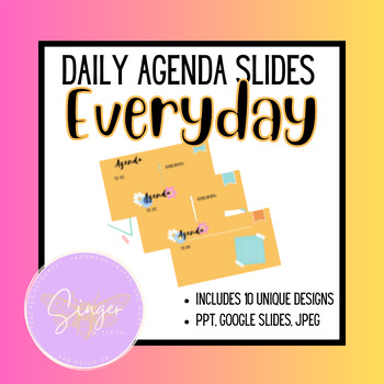 Preview of Daily Agenda and Homework Slides (Version 3)