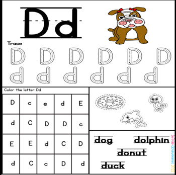 Daily Alphabet Practice Letter D by Infinite Achievements | TPT