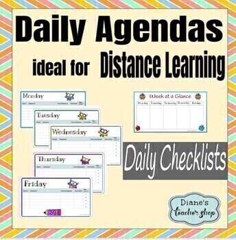 Preview of Daily Assignment Homework Checklists Google Slides