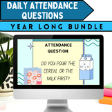 Daily Attendance Questions | Year Long Bundle | This or Th