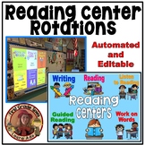 Daily Automated Centers and Guided Reading Rotation Powerpoint