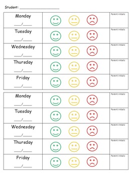 Daily Behavior Chart by Miss Barker's Teaching Resources | TpT