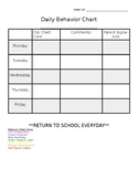 Daily Behavior Chart