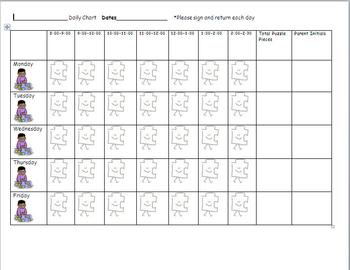 Daily Behavior Chart Template For Kindergarten