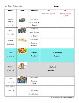 Preview of Daily Behavior Chart | Classroom Management Tools for Elementary Teachers