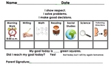 Daily Behavior Chart-English